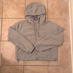 Men's Beige Hooded Jacket